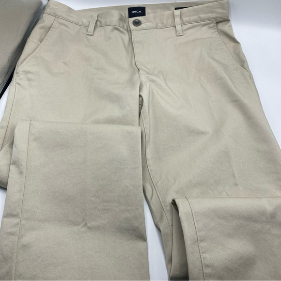 RVCA Men's Week-end Stretch Straight Fit Pant  Khaki Size 34 - Picture 2 of 6